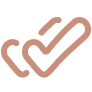 Minimalistic heart and checkmark design.